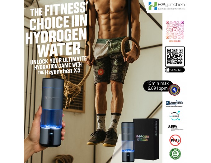 H2yunshen Brand X5 best Hydrogen water bottle Benefits Reviews: The Fitness’ Choice in Hydrogen Water, Unlock your ultimate hydration game with the H2yunshen X5 - the Fitness' Choice!  .